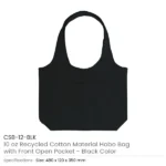 Cotton Hobo Bags with Front Pocket, 340 GSM (10 oz) - Image 5