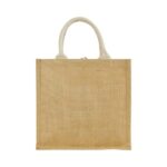 Eco-Friendly Jute Bags with Front Cotton Pocket & Button Closure - Image 4