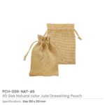 Jute Drawstring Pouches in A4 and A5 Size - Image 2