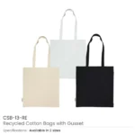 Recycled Cotton Tote Bags with Gusset 271 GSM (8 Oz) - Image 3