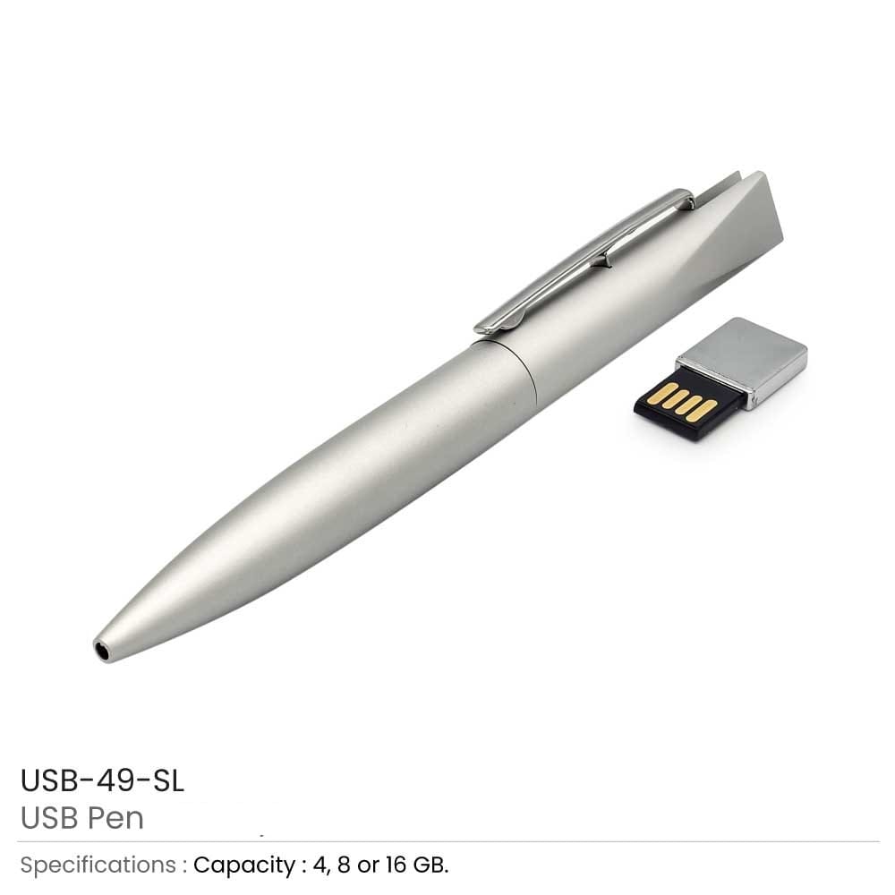 Ball-Pen-USB-49-SL Ball Pens USB Flash 8GB - Image 1