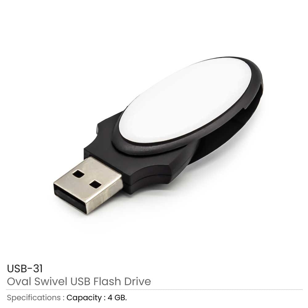 Oval-Swivel-USB-31-01 Oval Swivel 4GB USB Flash Drives - Image 1
