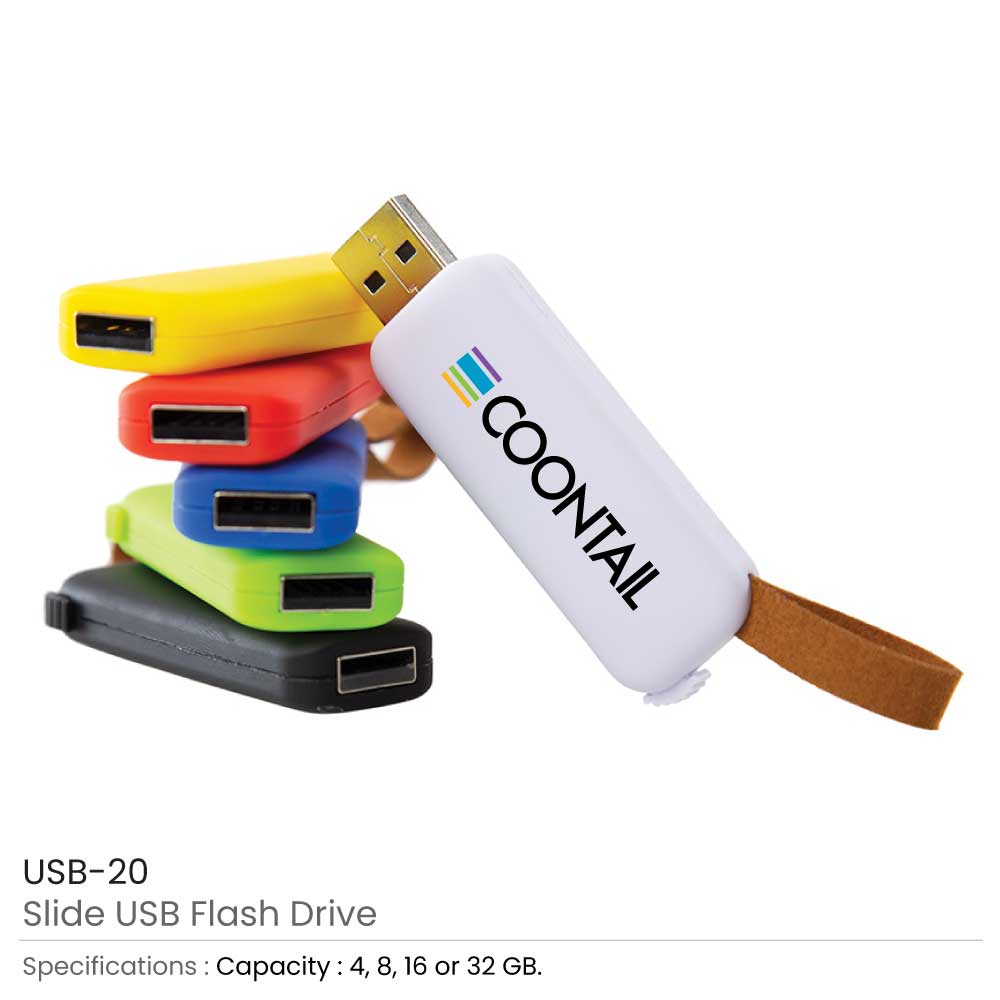 Slide-Flash-Drives-USB-20-01 Slide Button USB Flash - Image 1