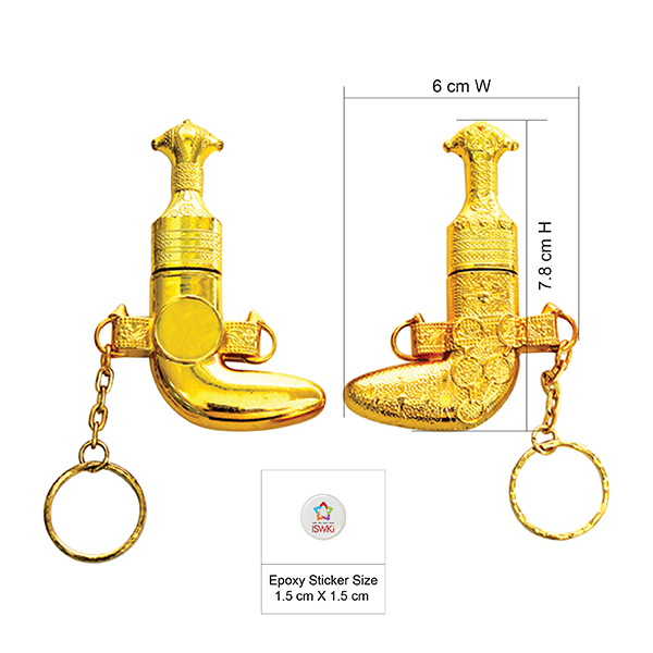 AF 004 AF 004 METAL DAGGER OMAN KNIFE SHAPE OMANI KHANJAR USB FLASH DRIVE - Image 1
